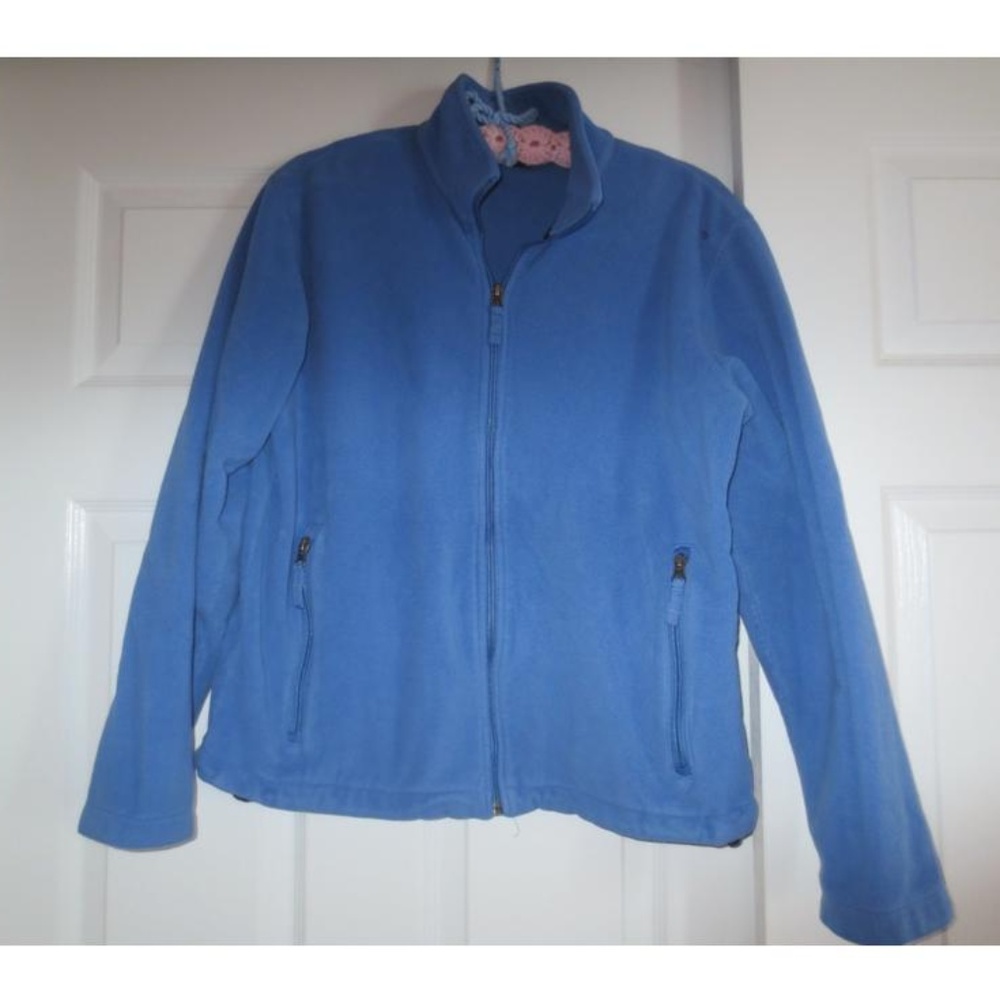 Lands' End Blue Fleece Jacket